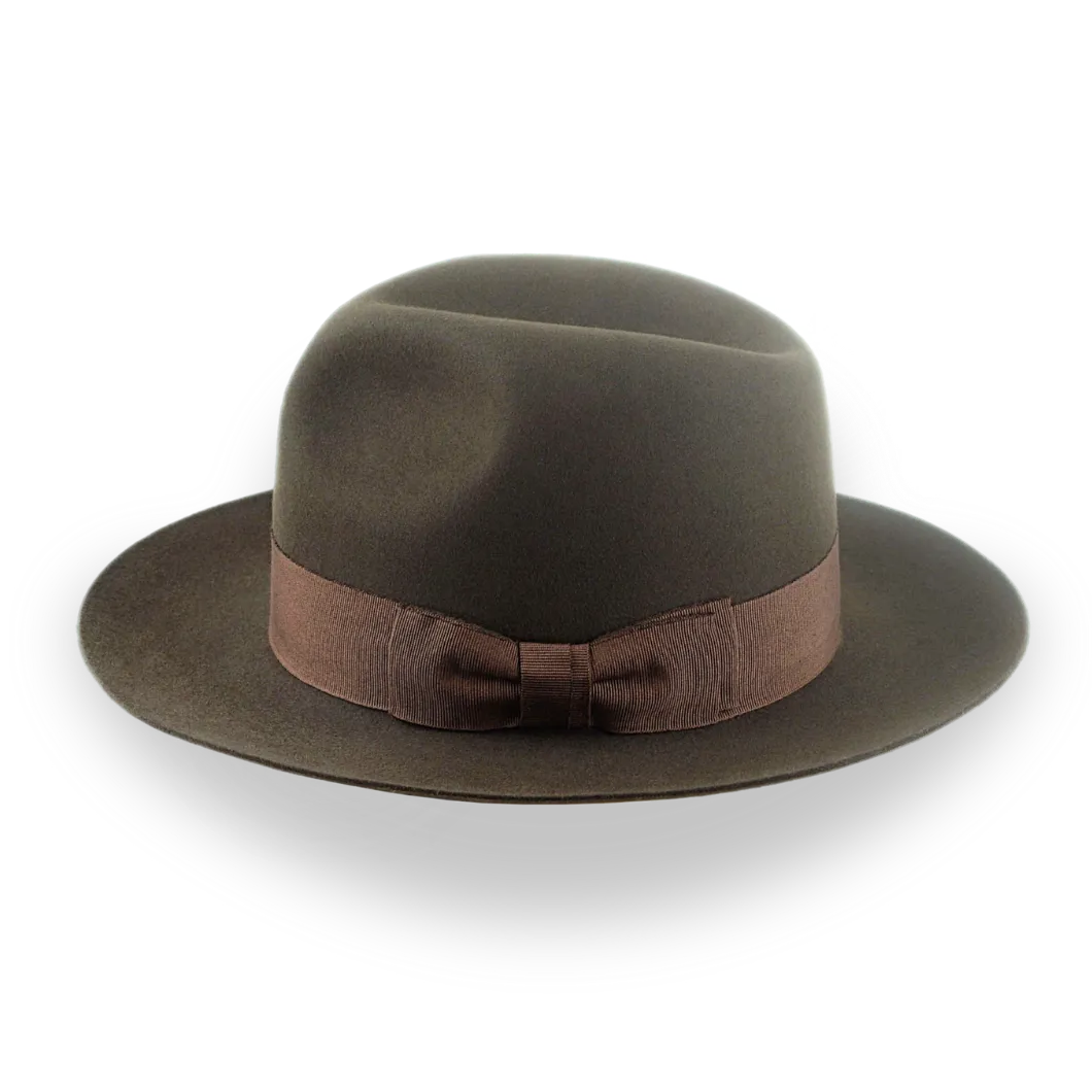 The Templar | Dark Olive Poet Hat in Beaver Fur – Agnoulita Hats