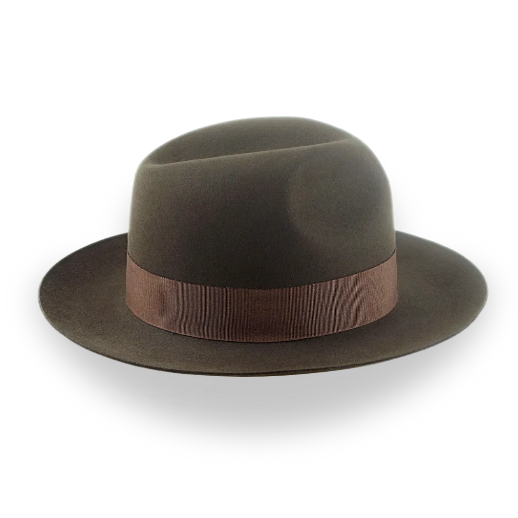 The Templar | Dark Olive Poet Hat in Beaver Fur – Agnoulita Hats