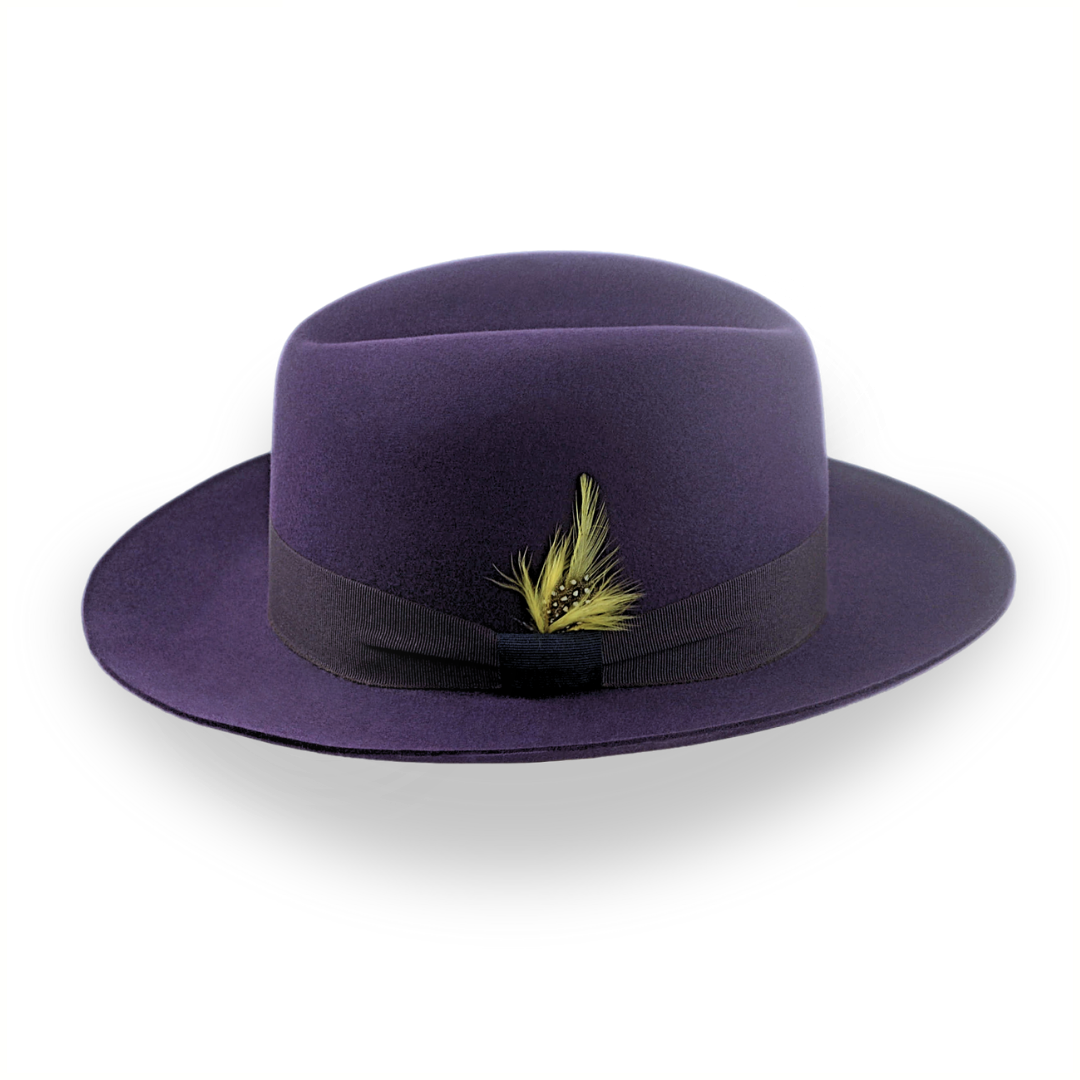 Dark Purple Fur Felt Fedora The Tobin Agnoulita Hats