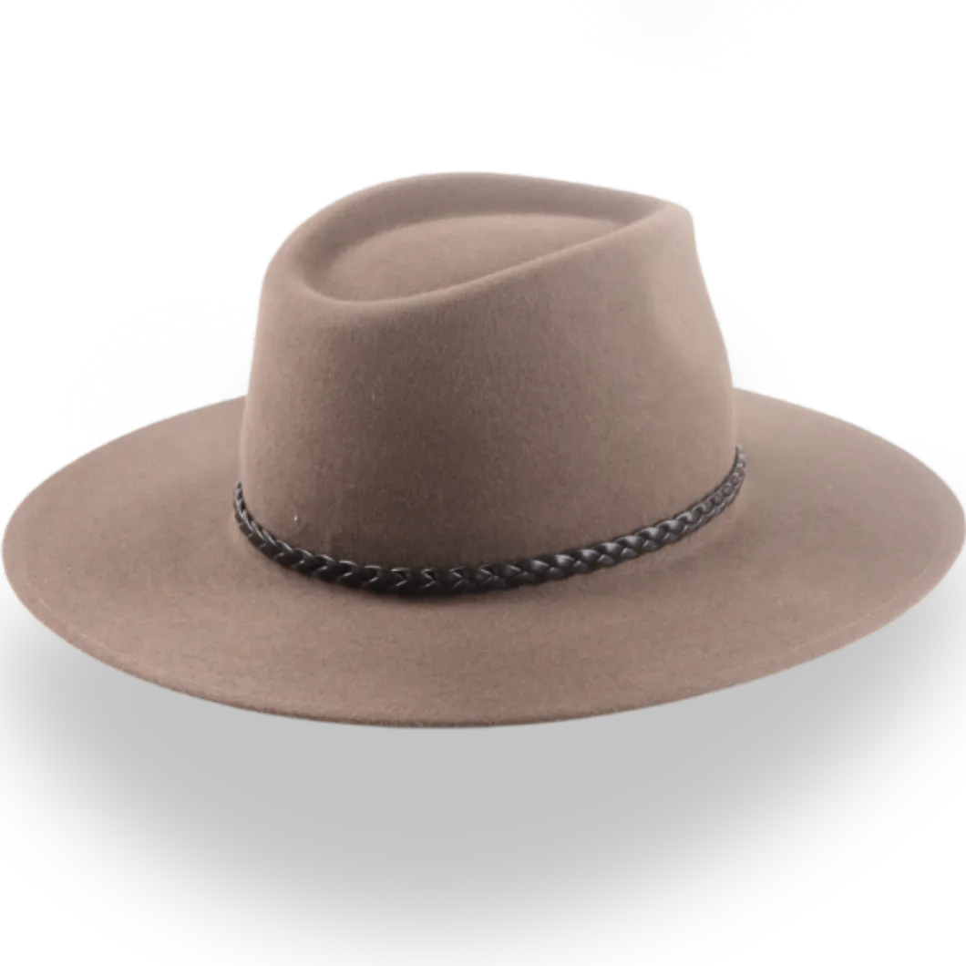 Durable Wide Brim Outback Fedora for Adventurers | The Bush - Agnoulita Hats 4 