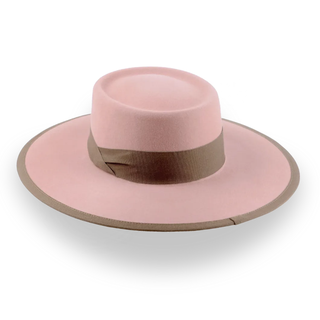 Dusty Pink Western Hat in Durable Fur Felt | The Baron - Agnoulita Hats 3 