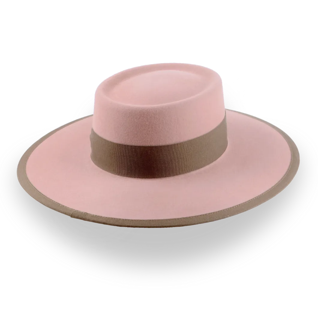 Dusty Pink Western Hat in Durable Fur Felt | The Baron - Agnoulita Hats 4 