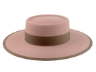 The Baron: highlighting the old rose felt color contrasted by the spice hatband | Agnoulita Hats
