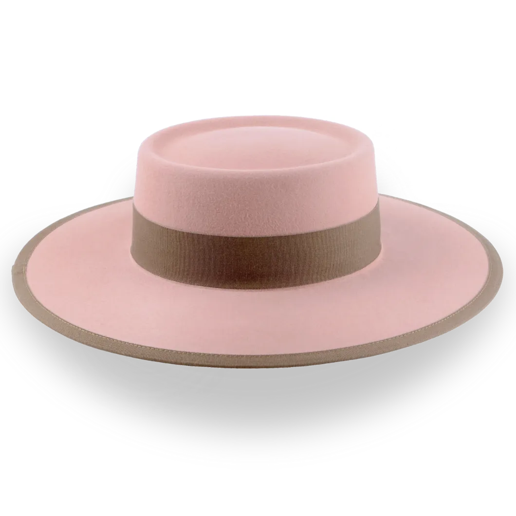 Dusty Pink Western Hat in Durable Fur Felt | The Baron - Agnoulita Hats 5 