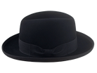 The SIGNATURE | Agnoulita Custom Handmade Hats Agnoulita Hats 2 | Black, Homburg Fedora, Rabbit fur felt, Single-crease