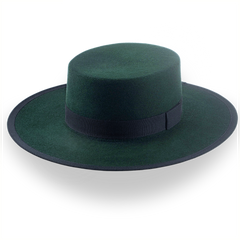 Emerald Green Flat Top Western Hat | The Bolero