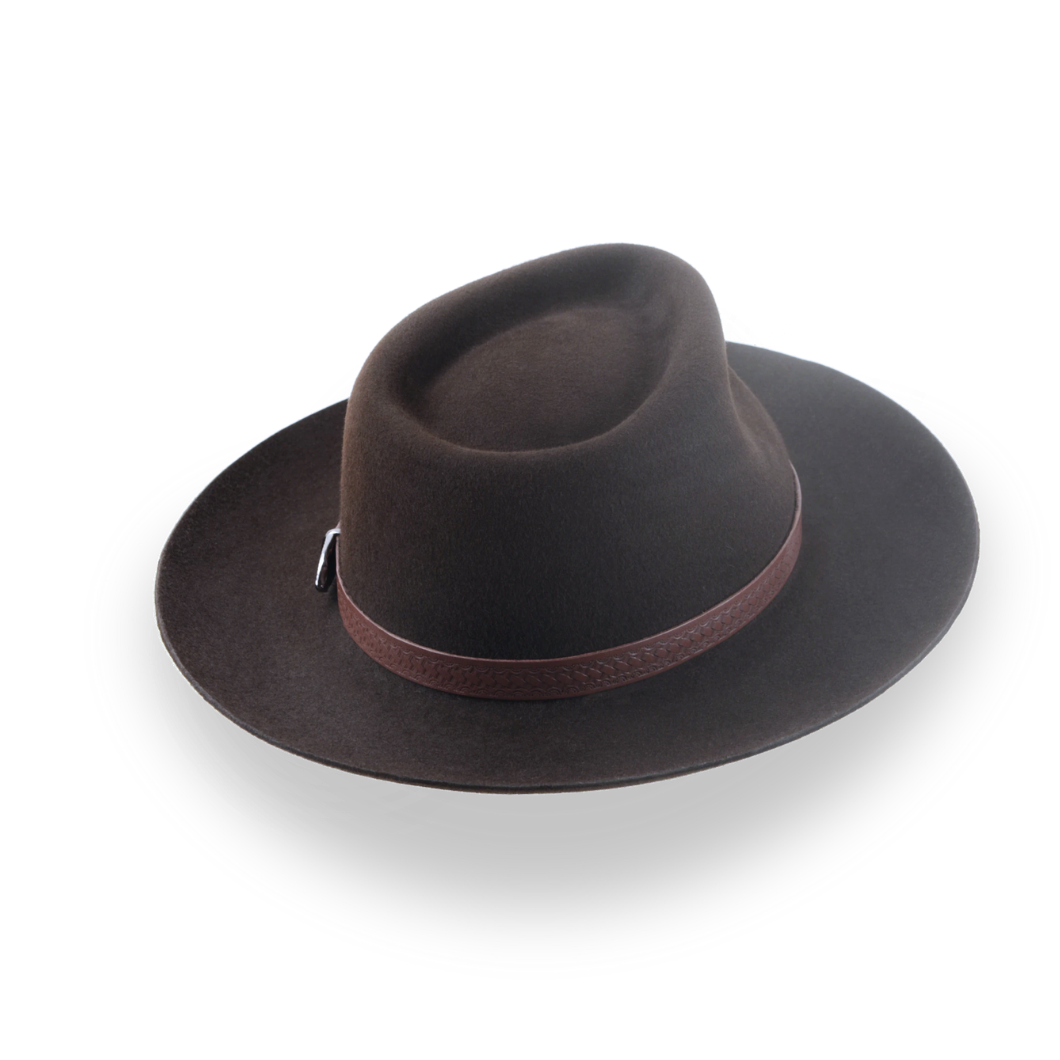 Exclusive Crown Outback Fedora Hat in Premium Fur Felt | The Magnet - Agnoulita Hats 4 