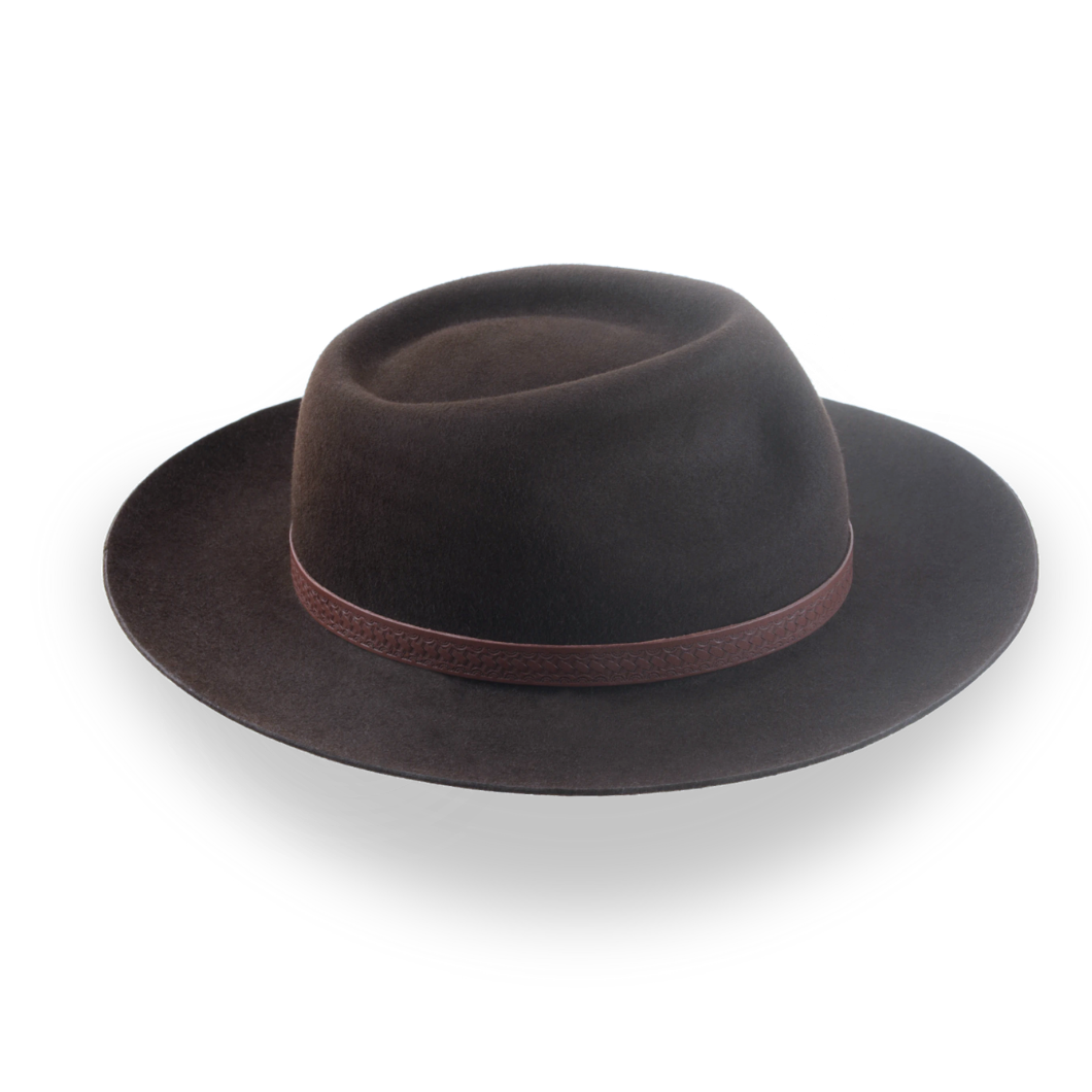 Exclusive Crown Outback Fedora Hat in Premium Fur Felt | The Magnet - Agnoulita Hats 5 