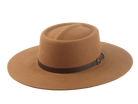 Western Style Gamblers Hat | The GAMBLER DELUXE | Custom Handmade Hats Agnoulita Hats 1 | Burnt Orange, Rabbit fur felt, Telescope, Western Style