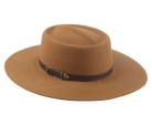 Western Style Gamblers Hat | The GAMBLER DELUXE | Custom Handmade Hats Agnoulita Hats 3 | Burnt Orange, Rabbit fur felt, Telescope, Western Style