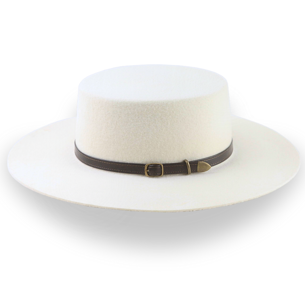 Flat Crown Wide Brim Bolero Hat The Galloper – Agnoulita Hats