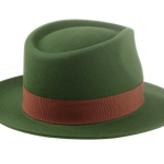 The SOVEREIGN | Agnoulita Custom Handmade Hats Agnoulita Hats 4 | Green, Men's Fedora, Rabbit fur felt, Teardrop