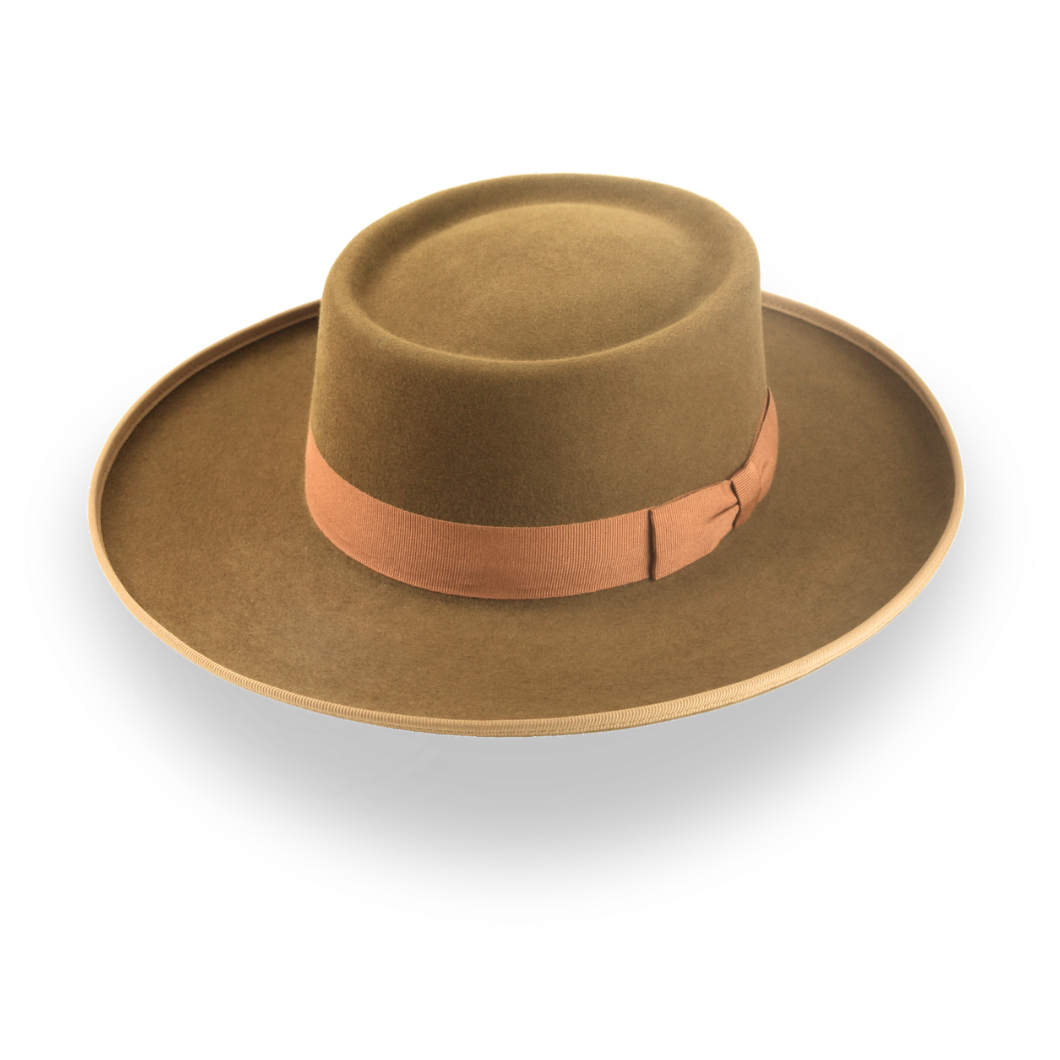 Gambler Style Brown Western Hat in Durable Fur Felt The SantaFe