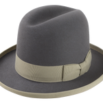 Beaver Felt Homburg Fedora | The AMBASSADOR | Custom Handmade Hat Agnoulita Hats 1 | Beaver fur felt, Center-dent, Custom Beaver Fedora, Grey, Pewter Grey