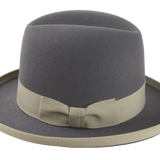 Beaver Felt Homburg Fedora | The AMBASSADOR | Custom Handmade Hat Agnoulita Hats 2 | Beaver fur felt, Center-dent, Custom Beaver Fedora, Grey, Pewter Grey
