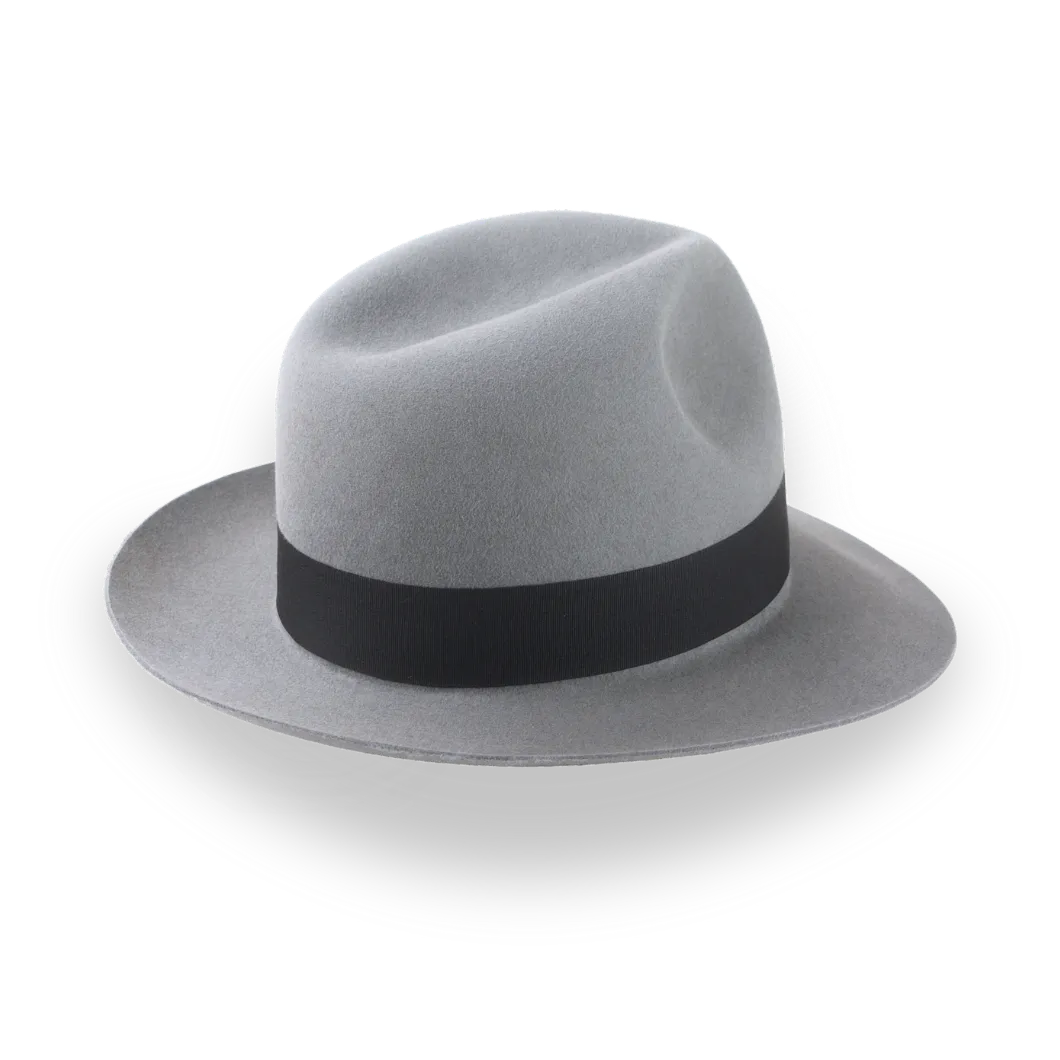 Grey Poet Fedora Hat in Premium Fur Felt and Custom Fit | The Pulsar - Agnoulita Hats 4 
