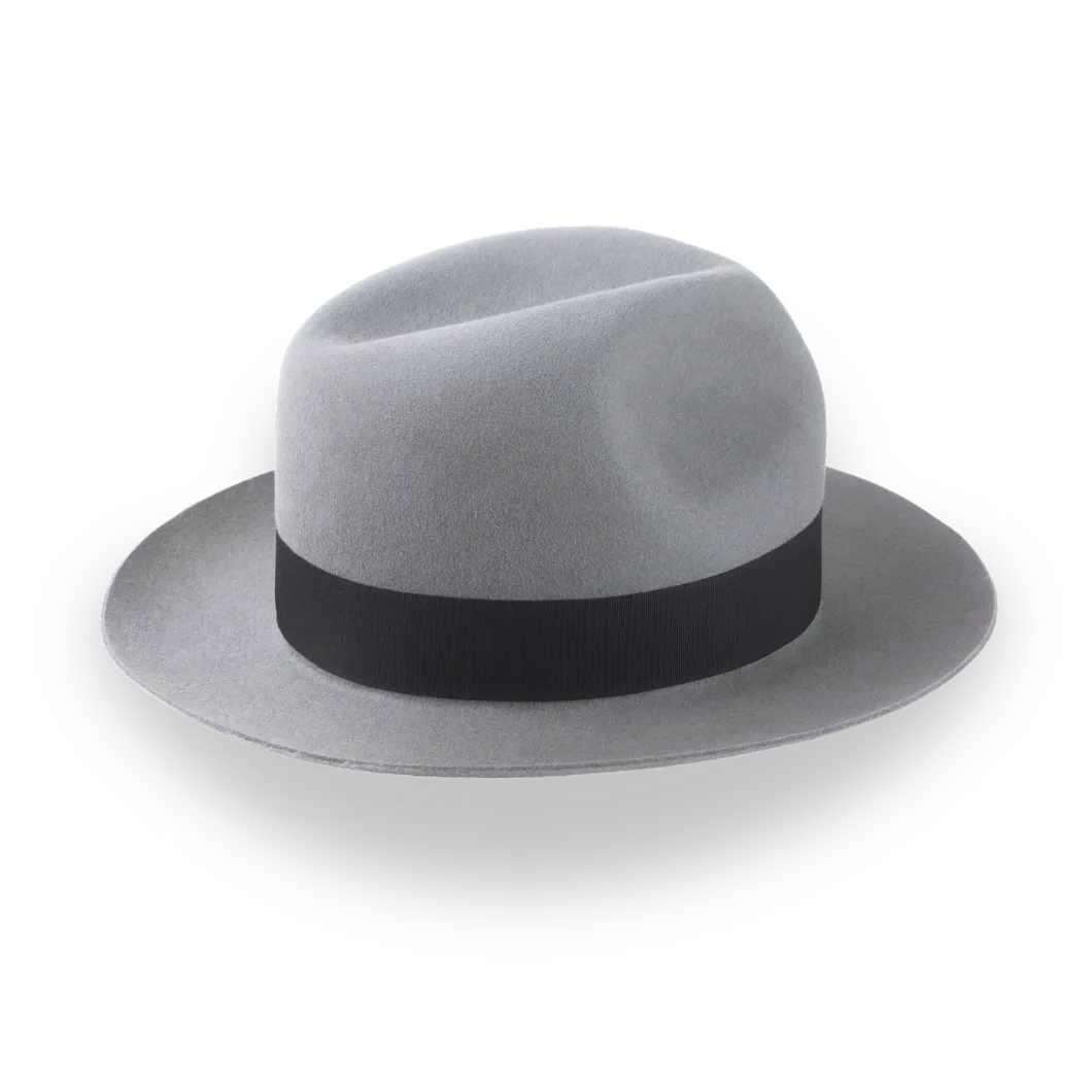 Grey Poet Fedora Hat in Premium Fur Felt and Custom Fit | The Pulsar - Agnoulita Hats 5 