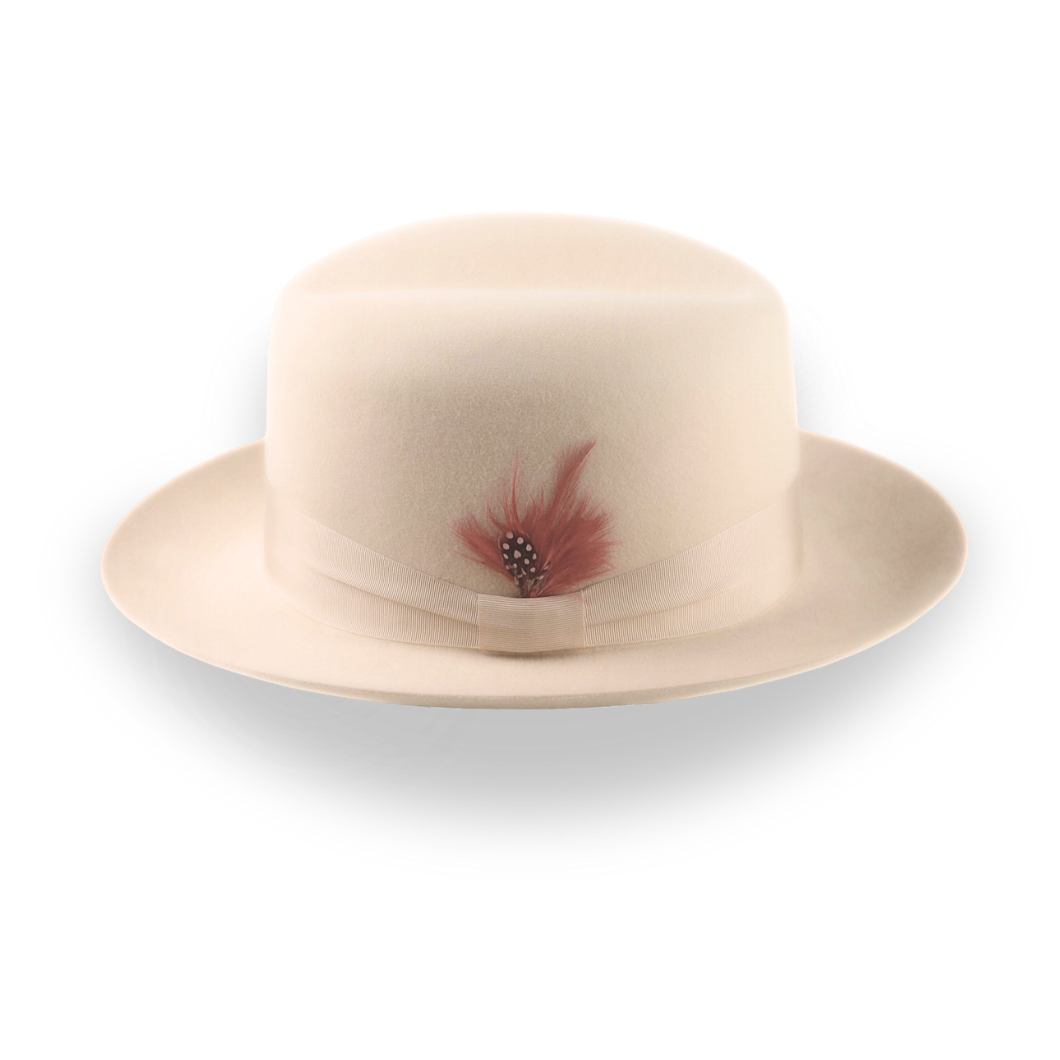 Handcrafted Cream Fedora Hat in Premium Fur Felt | The Tobin - Agnoulita Hats 2 