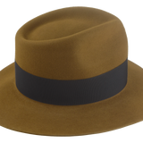 The Falcon: Side angle highlighting the fedora's timeless silhouette | Agnoulita Hats