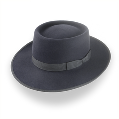 Iconic Slate Grey Fedora Porkpie Hat | The Oppenheimer