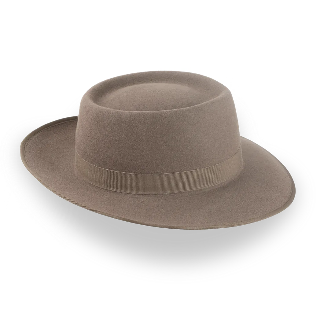 Iconic Wide Brim Porkpie Fedora Hat for Men | The Oppenheimer - Agnoulita Hats 5 