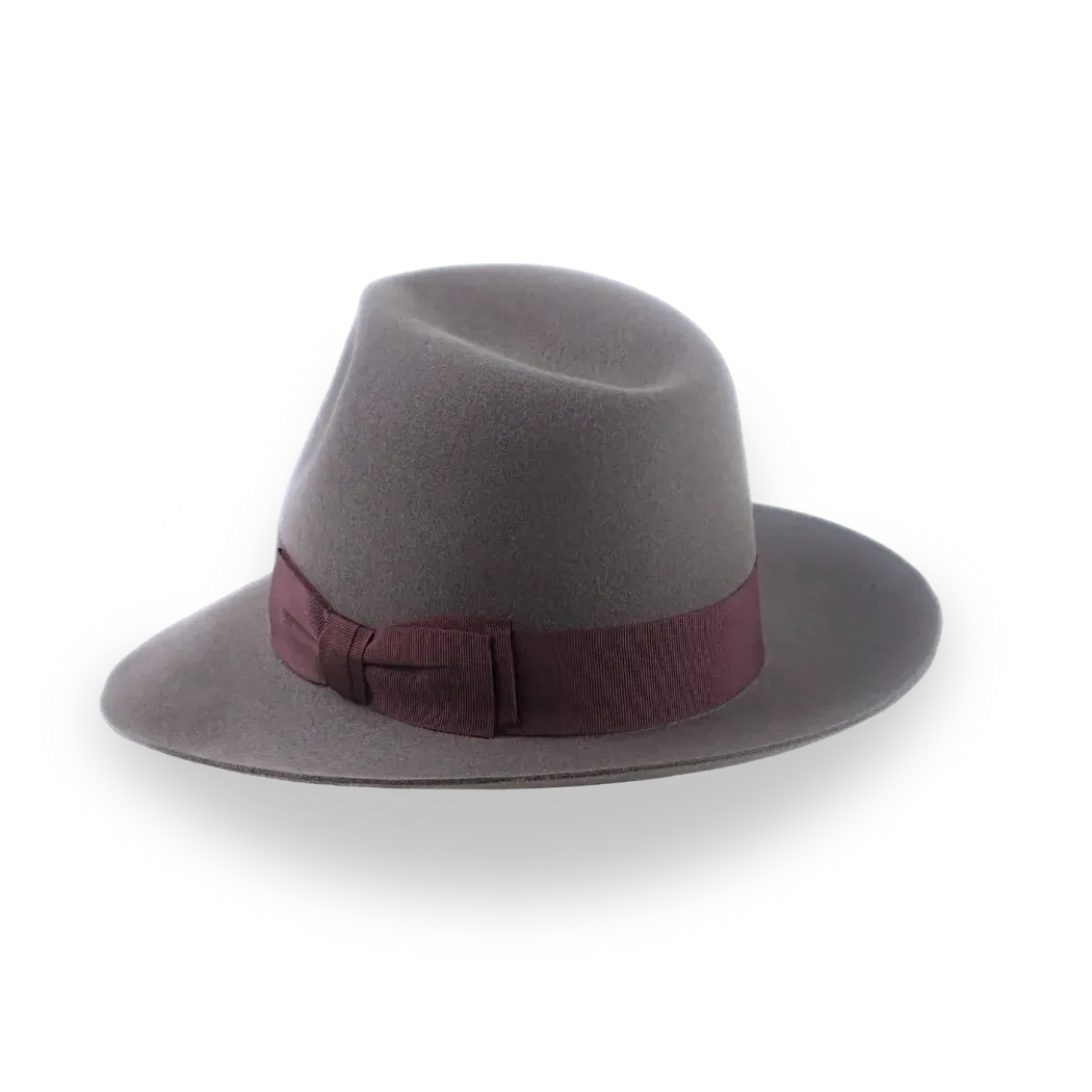 Indiana Jones Fedora for Men in Caribou Grey Fur Felt | The Pulsar - Agnoulita Hats 3 