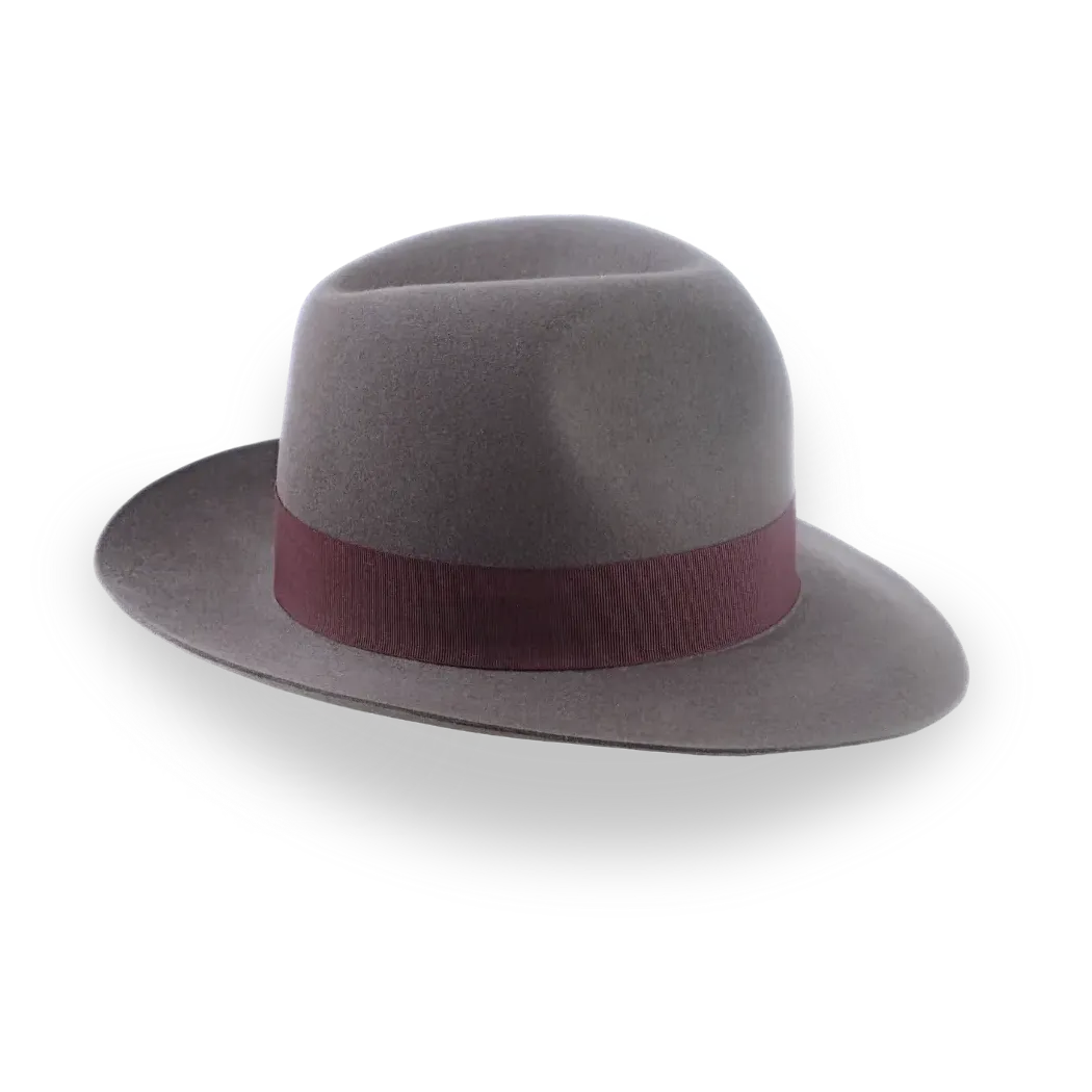 Indiana Jones Fedora for Men in Caribou Grey Fur Felt | The Pulsar - Agnoulita Hats 5 