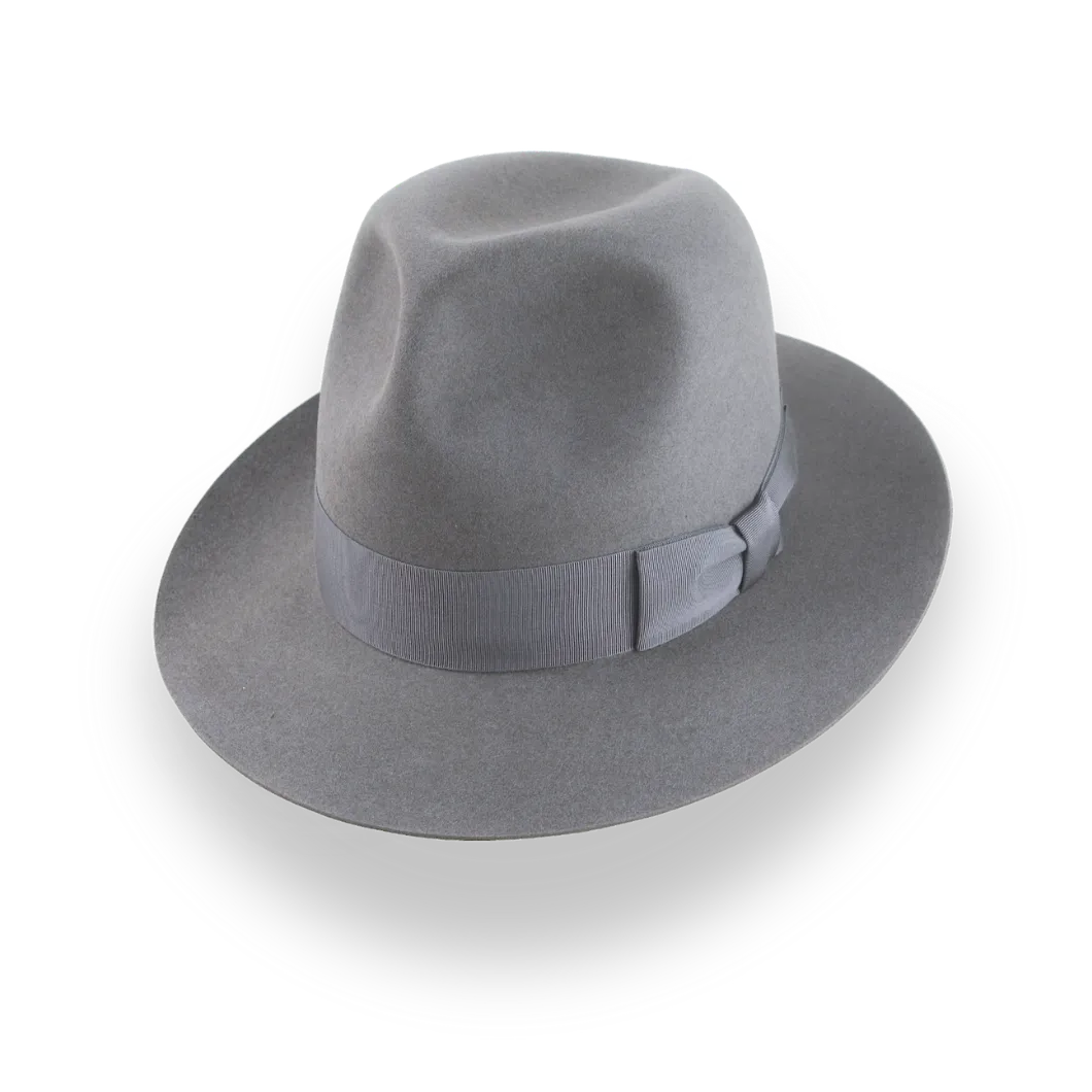 Indiana Jones Grey Fedora in Premium Beaver Fur Felt | The Pulsar - Agnoulita Hats 1 