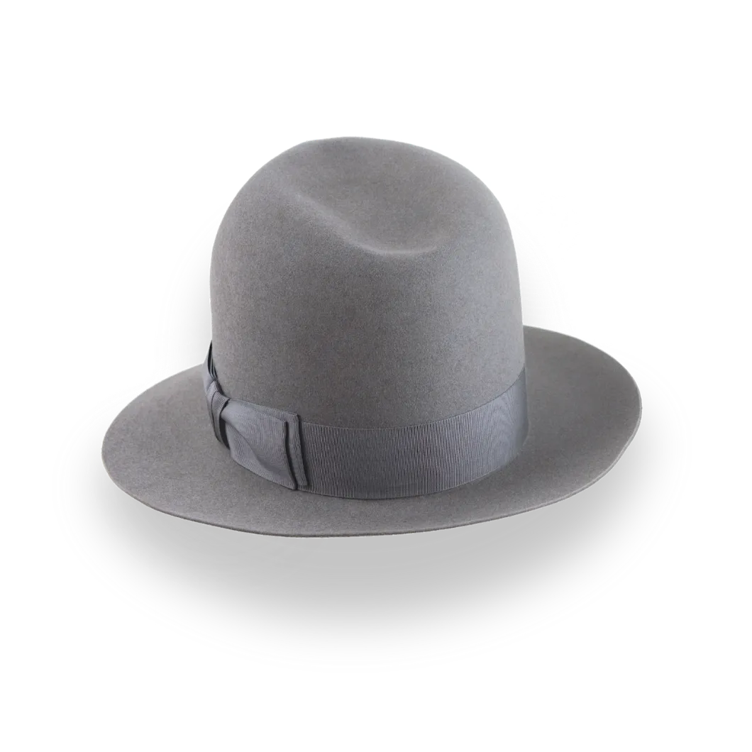 Indiana Jones Grey Fedora in Premium Beaver Fur Felt | The Pulsar - Agnoulita Hats 3 