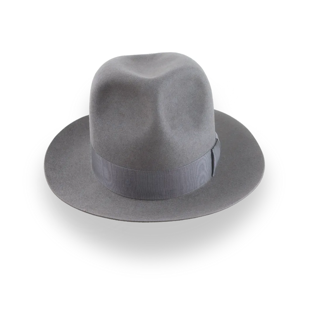 Indiana Jones Grey Fedora in Premium Beaver Fur Felt | The Pulsar - Agnoulita Hats 6 