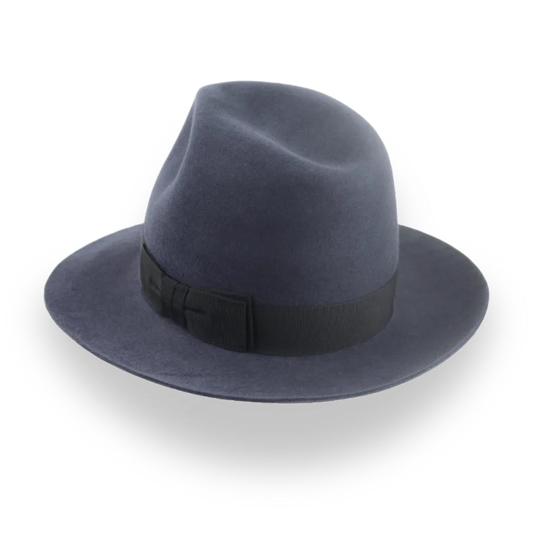Indiana Jones Travel Poet Fedora in Dark Grey Fur Felt | The Pulsar - Agnoulita Hats 3 