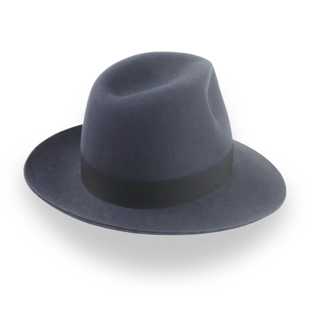 Indiana Jones Travel Poet Fedora in Dark Grey Fur Felt | The Pulsar - Agnoulita Hats 4 