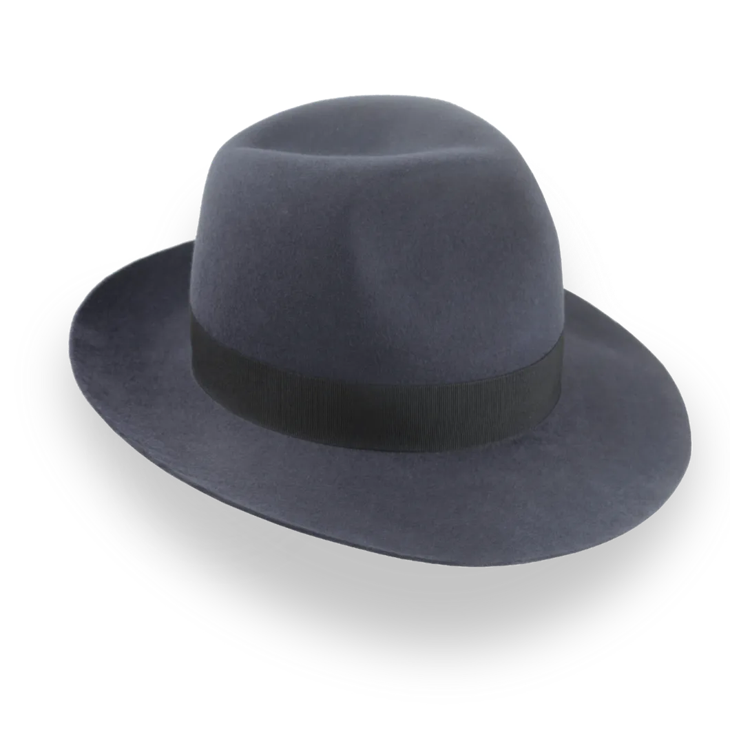Indiana Jones Travel Poet Fedora in Dark Grey Fur Felt | The Pulsar - Agnoulita Hats 5 