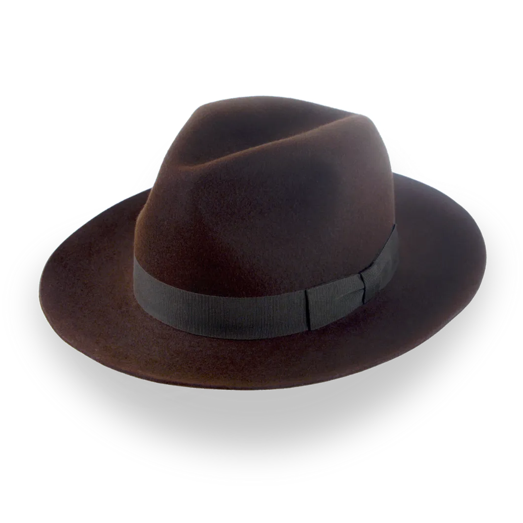 Italian Style Dark Brown Men's Fedora | The Ariston - Agnoulita Hats 1 