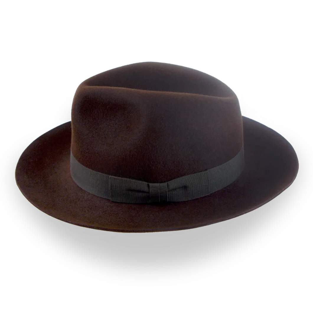 Italian Style Dark Brown Men's Fedora | The Ariston - Agnoulita Hats 2 