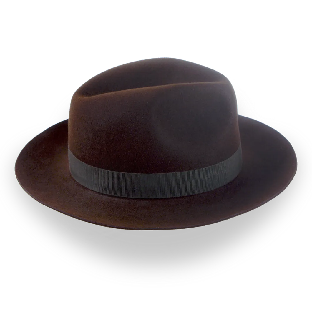 Italian Style Dark Brown Men's Fedora | The Ariston - Agnoulita Hats 5 