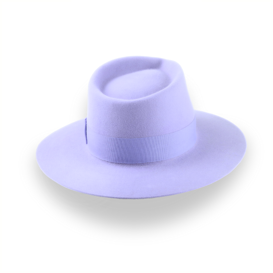 Light Purple Flat Brim Fedora The Solo Agnoulita Hats