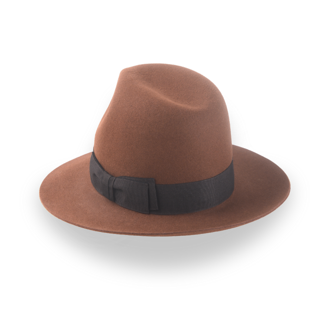 Light Brown Custom Indiana Jones Hat in Premium Fur Felt | The Raider - Agnoulita Hats 3 