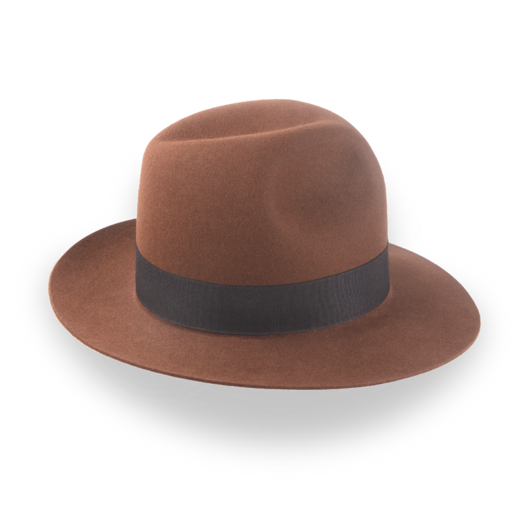 Light Brown Custom Indiana Jones Hat in Premium Fur Felt | The Raider - Agnoulita Hats 5 
