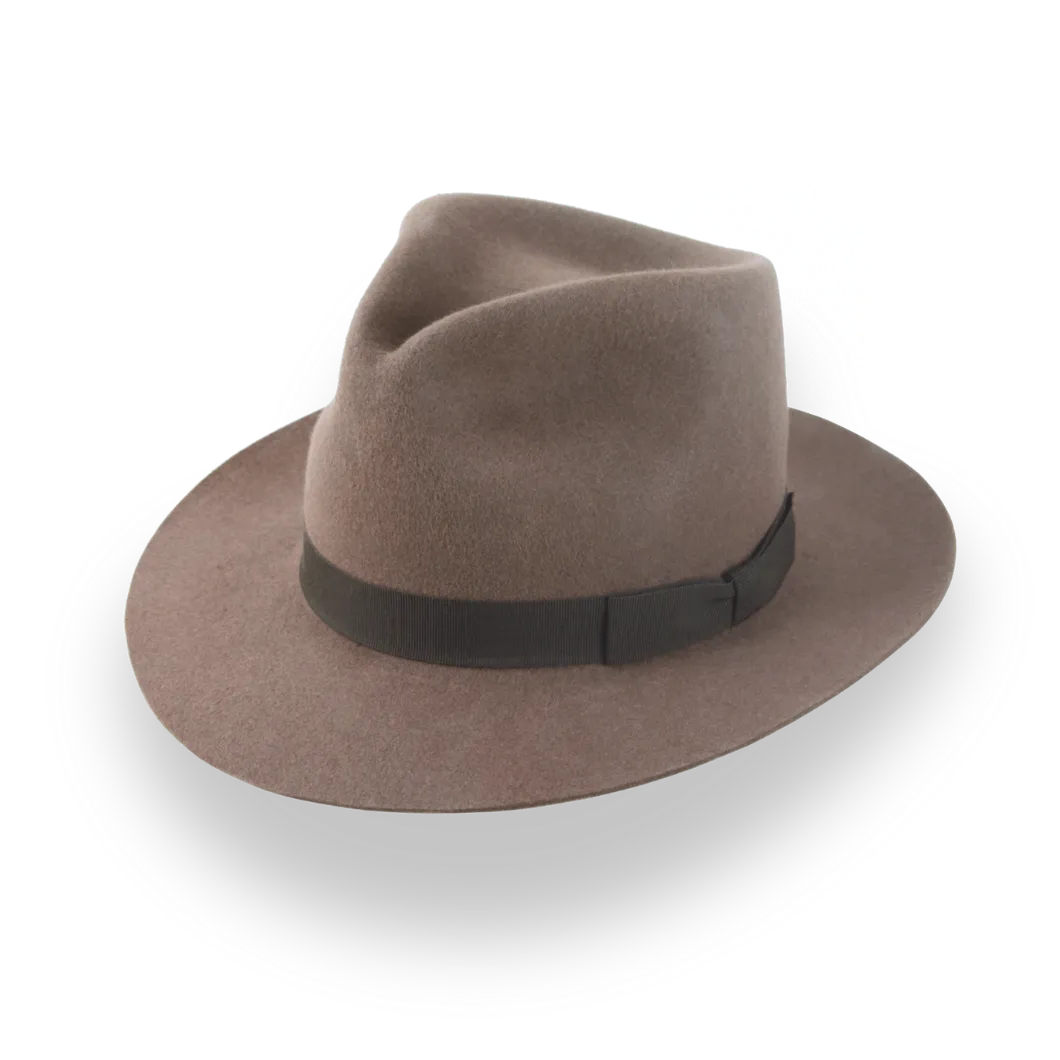 Light Brown Outback Fedora Hat in Durable Fur Felt The Desperado