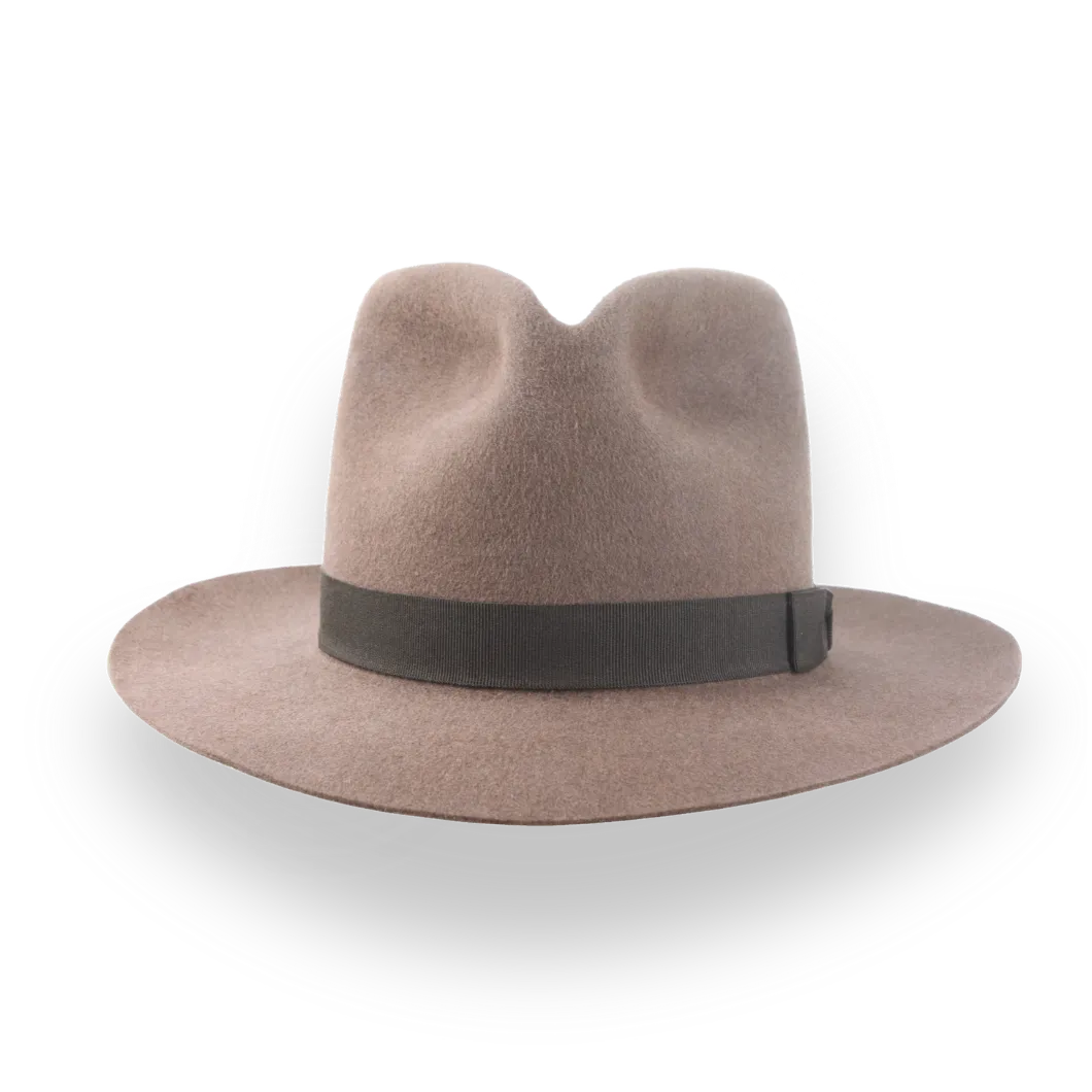 Light Brown Outback Fedora Hat in Durable Fur Felt | The Desperado - Agnoulita Hats 7 