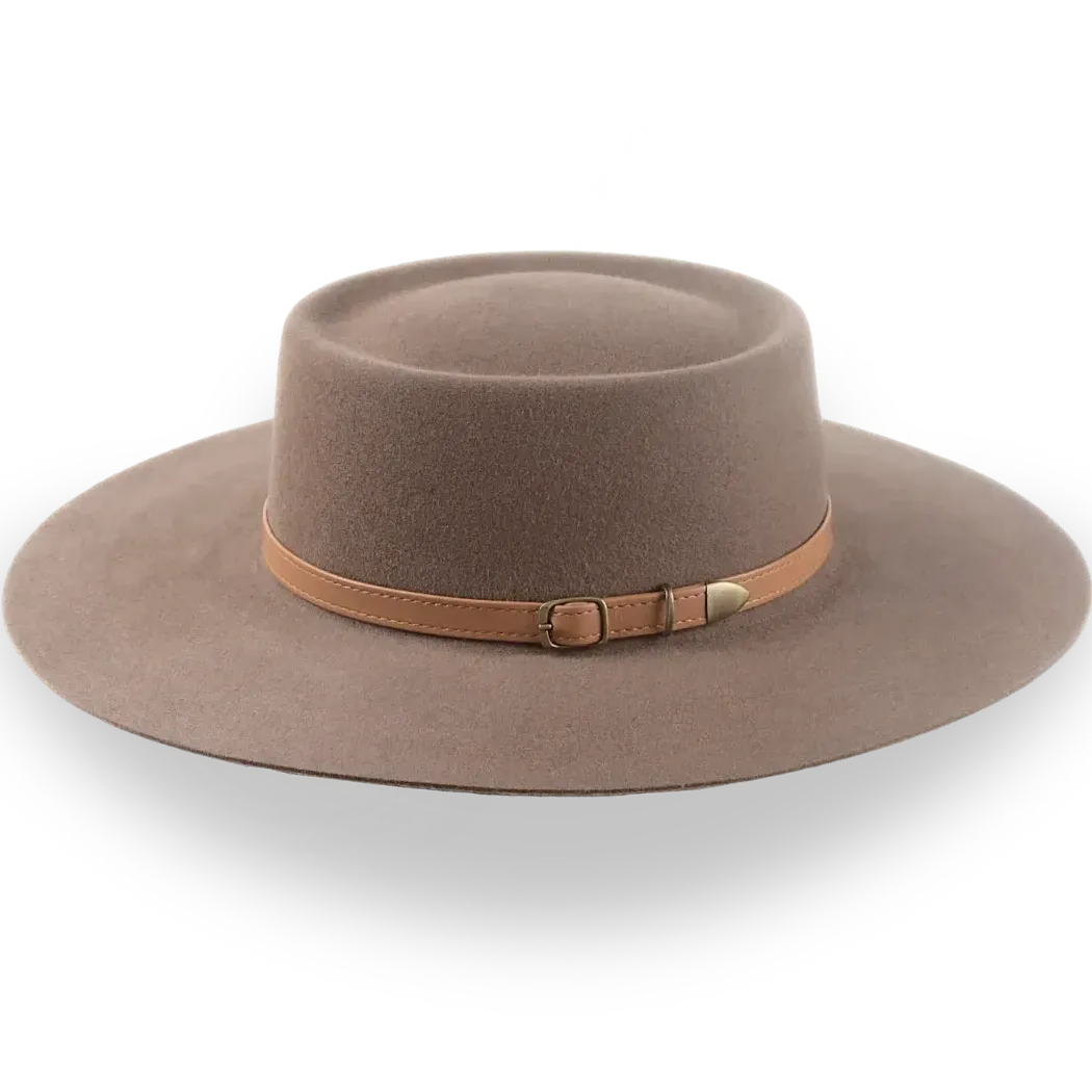 Light Brown Wide Brim Vaquero Cowboy Hat | The Mojave - Agnoulita Hats 2 