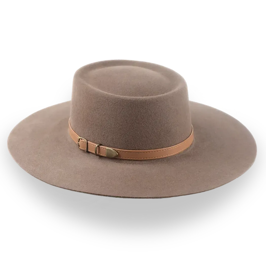 Light Brown Wide Brim Vaquero Cowboy Hat | The Mojave - Agnoulita Hats 3 