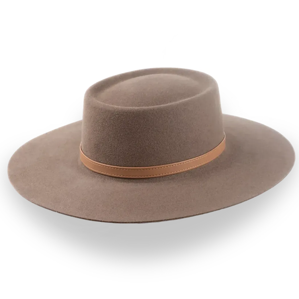 Light Brown Wide Brim Vaquero Cowboy Hat | The Mojave - Agnoulita Hats 4 