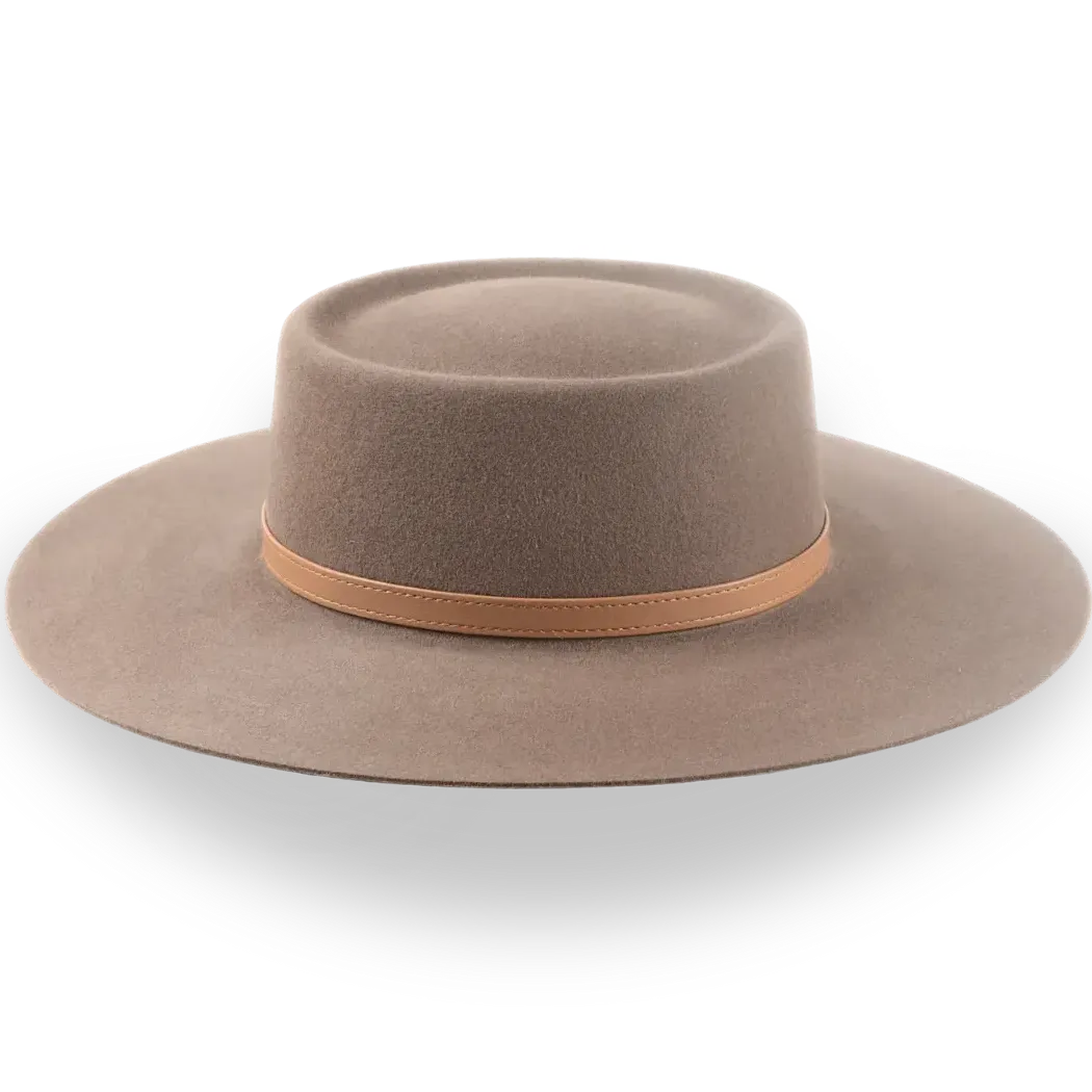 Light Brown Wide Brim Vaquero Cowboy Hat | The Mojave - Agnoulita Hats 5 