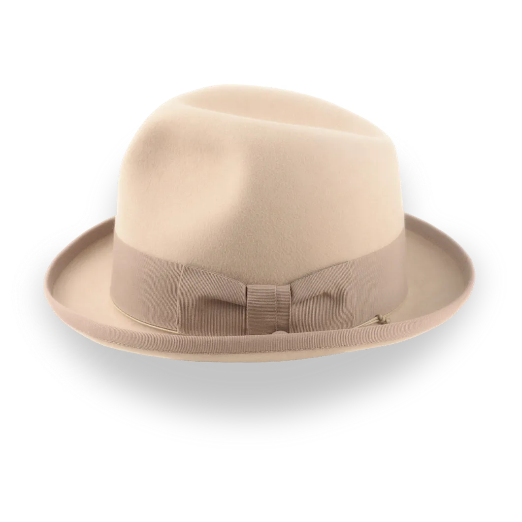 Light Camel Vintage Style Homburg Hat for Men | The Phaeton - Agnoulita Hats 2 