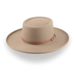 Sombrero Western Gambler Camel Claro con Ala Enrollada | La Vista