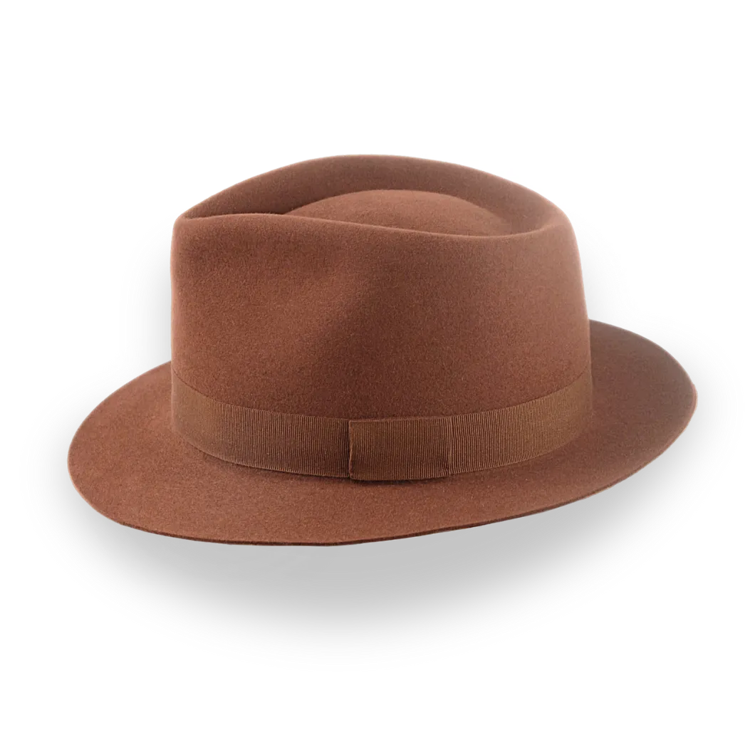 Luxury Medium Brim Fedora with Teardrop Crown | The Hermes - Agnoulita Hats 2 