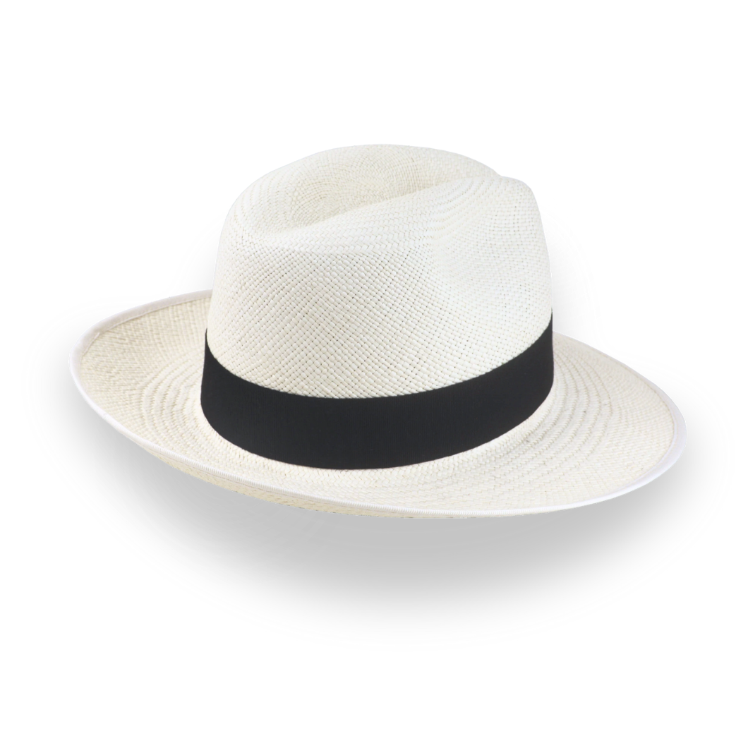 Off-White Mens Panama Fedora Hat in Toquilla Straw | The Equator - Agnoulita Hats 4 