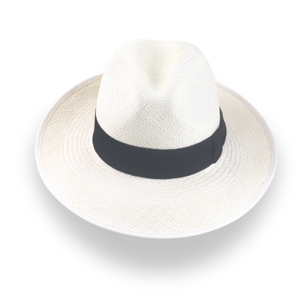 Off-White Mens Panama Fedora Hat in Toquilla Straw | The Equator - Agnoulita Hats 6 